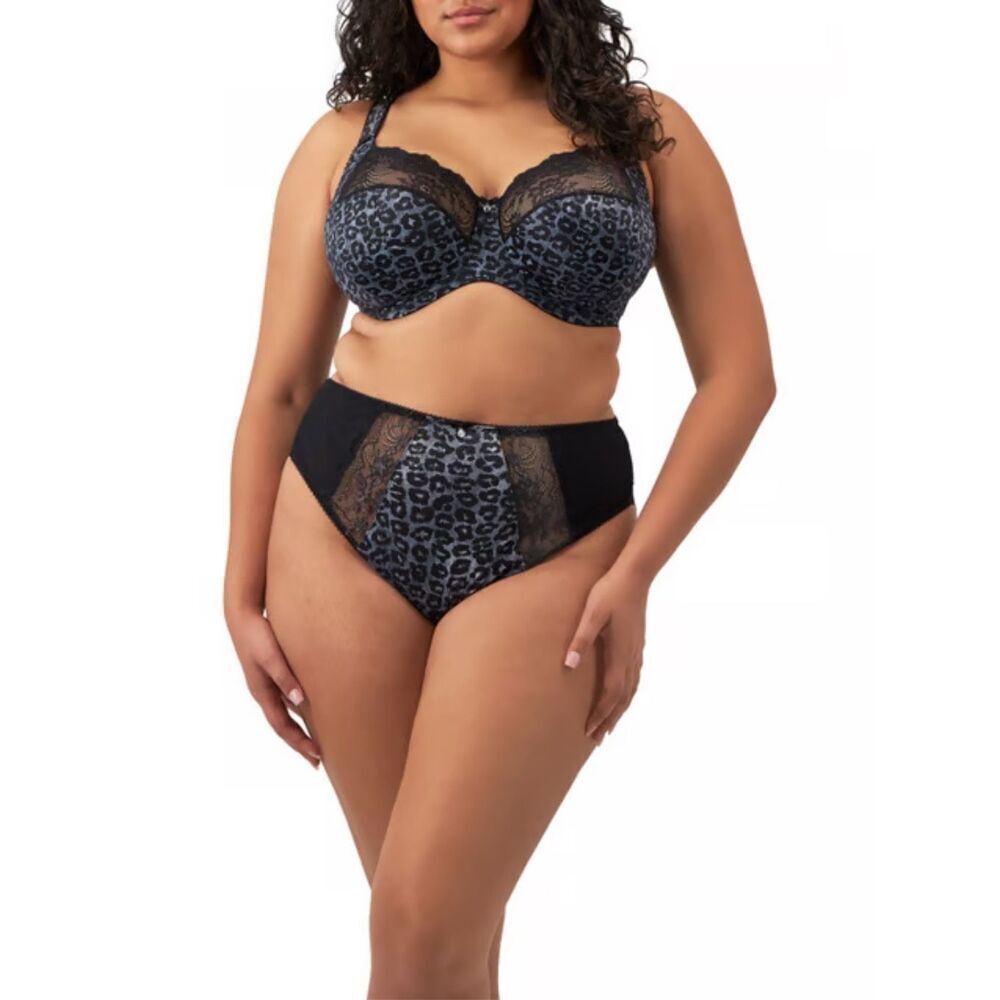 Elomi NWT Morgan Stretch Lace Banded Underwire Full Figure Bra Snow Leopard 44G - Picture 3 of 5
